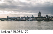 View on Great St. Martin Church and Tower of City Hall in Cologne, Germany. View on Great St. Martin Church and Tower of City Hall in Cologne. Стоковое фото, агентство Ingram Publishing / Фотобанк Лори