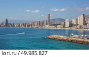 City scape panorama, city skyline and skyscrapers. Benidorm, Spain. City scape panorama. Стоковое фото, агентство Ingram Publishing / Фотобанк Лори