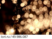 abstract beautiful gold christmas lights, blurred background bokeh. festive blurred bokeh background. Стоковое фото, агентство Ingram Publishing / Фотобанк Лори