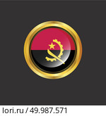 Angola flag Golden button. Стоковая иллюстрация, агентство Ingram Publishing / Фотобанк Лори