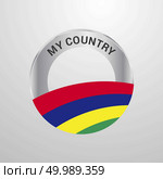 Mauritius My Country Flag badge. Стоковая иллюстрация, агентство Ingram Publishing / Фотобанк Лори