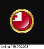 Tonga flag Golden button. Стоковая иллюстрация, агентство Ingram Publishing / Фотобанк Лори