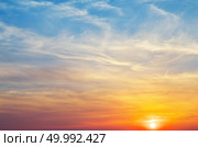 Sky background on sunset. Nature composition. Стоковое фото, агентство Ingram Publishing / Фотобанк Лори