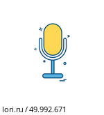 mike recorder sound voice icon vector design. Стоковая иллюстрация, агентство Ingram Publishing / Фотобанк Лори