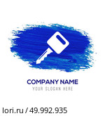 Key Icon - Blue watercolor background. Стоковая иллюстрация, агентство Ingram Publishing / Фотобанк Лори