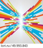 Abstract geometric rounded lines halftone transition perspective motion on white background with lighting effect. Vector Background Illustration. Стоковая иллюстрация, агентство Ingram Publishing / Фотобанк Лори