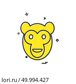 Monkey icon design vector. Стоковая иллюстрация, агентство Ingram Publishing / Фотобанк Лори