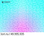 Abstract blue and pink gradient color geometric triangles pattern background and tecture technology concept. Vector illustration. Стоковая иллюстрация, агентство Ingram Publishing / Фотобанк Лори