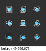graph , golem , crypto currency , cloud , diamond , jwel , certificate , flag , mobile , icon, vector, design,  flat,  collection, style, creative,  icons. Стоковая иллюстрация, агентство Ingram Publishing / Фотобанк Лори