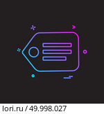 Tag icon design vector. Стоковая иллюстрация, агентство Ingram Publishing / Фотобанк Лори