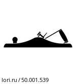 Jack plane Smoothing plane Carpenter tool symbol Hand tool for carpentry icon black color vector illustration flat style simple image. Стоковая иллюстрация, агентство Ingram Publishing / Фотобанк Лори