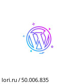 Wordpress icon design vector. Стоковая иллюстрация, агентство Ingram Publishing / Фотобанк Лори
