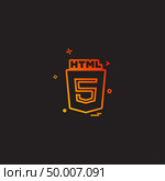 HTML 5 icon design vector. Стоковая иллюстрация, агентство Ingram Publishing / Фотобанк Лори