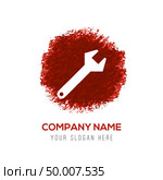 wrench Icon - Red WaterColor Circle Splash. Стоковая иллюстрация, агентство Ingram Publishing / Фотобанк Лори
