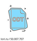 ODT file type icon design vector. Стоковая иллюстрация, агентство Ingram Publishing / Фотобанк Лори