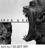 Danger pathway and dangerous entrance business concept as a pitfall and deception path in a 3D illustration style. Стоковое фото, агентство Ingram Publishing / Фотобанк Лори