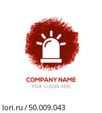Siren Icon - Red WaterColor Circle Splash. Стоковая иллюстрация, агентство Ingram Publishing / Фотобанк Лори
