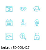 document , sound , multimedia , user interface , pointer , balloons , time , key , menu , mute , sound , speaker , mail , help , star , icon, vector, design,  flat,  collection, style, creative,  icons. Стоковая иллюстрация, агентство Ingram Publishing / Фотобанк Лори