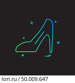 Ladies sandal icon design vector . Стоковая иллюстрация, агентство Ingram Publishing / Фотобанк Лори