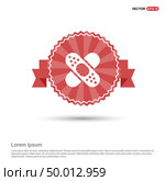 Bandage icon - Red Ribbon banner. Стоковая иллюстрация, агентство Ingram Publishing / Фотобанк Лори