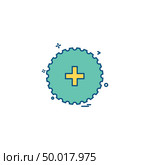 medical cicle plus hospltal sign icon vector design. Стоковая иллюстрация, агентство Ingram Publishing / Фотобанк Лори