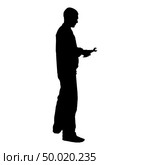 Repairman master man in overalls with tool in his hands nut key screw key spanner spanner wrench wrench icon black color vector illustration flat style simple image. Стоковая иллюстрация, агентство Ingram Publishing / Фотобанк Лори