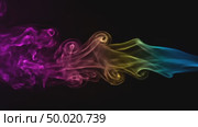 Abstract flowing smoke in gradient colors. Colorful light effect. Dynamic motion of neon vapor for background or overlay footage. Стоковое AI-видео, аниматор Ольга Яковенко / Фотобанк Лори