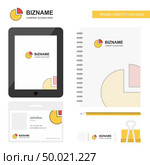 Pie chart  Business Logo, Tab App, Diary PVC Employee Card and USB Brand Stationary Package Design Vector Template. Стоковая иллюстрация, агентство Ingram Publishing / Фотобанк Лори