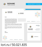 Nuclear Business Letterhead, Envelope and visiting Card Design vector template. Стоковая иллюстрация, агентство Ingram Publishing / Фотобанк Лори