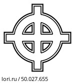 Celtic cross white superiority icon black color vector illustration flat style simple image. Стоковая иллюстрация, агентство Ingram Publishing / Фотобанк Лори