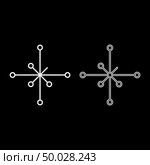 Helm of awe aegishjalmur or egishjalmur galdrastav icon set white color illustration flat outline style simple image. Стоковая иллюстрация, агентство Ingram Publishing / Фотобанк Лори