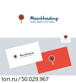 Lollypop  vector logotype with business card template. Elegant corporate identity. - Vector. Стоковая иллюстрация, агентство Ingram Publishing / Фотобанк Лори