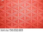 Figured decorative textured pattern of ceramic tiles in a trendy color of the year 2019 Living Coral pantone. Can be used for your ideas of design.. Decorative ceramic tile figured pattern in a trendy color of the year 2019 Living Coral pantone. Стоковое фото, агентство Ingram Publishing / Фотобанк Лори