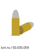 Pistol bullets icon. Flat color design. Vector illustration. Стоковое фото, агентство Ingram Publishing / Фотобанк Лори