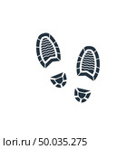 Man footprint icon. Flat color design. Vector illustration. Стоковое фото, агентство Ingram Publishing / Фотобанк Лори