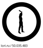 Man with bandana on his face that hides his identity and bottle in hand Concept of rebellion Concept protest and danger icon black color vector in circle round illustration flat style simple image. Man with bandana on his face that hides his identity and bottle in hand Concept of rebellion Concept protest and danger icon black color vector in circle round illustration flat style image. Стоковая иллюстрация, агентство Ingram Publishing / Фотобанк Лори