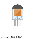 Electronic vacuum tube icon. Flat color design. Vector illustration. Стоковая иллюстрация, агентство Ingram Publishing / Фотобанк Лори