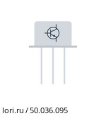 Transistor icon. Flat color design. Vector illustration. Стоковое фото, агентство Ingram Publishing / Фотобанк Лори