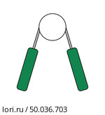 Flat design icon of Hands expander in ui colors. Vector illustration. Стоковая иллюстрация, агентство Ingram Publishing / Фотобанк Лори
