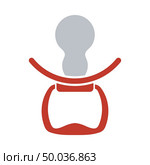 Soother icon. Flat color design. Vector illustration. Стоковое фото, агентство Ingram Publishing / Фотобанк Лори