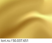 Gold satin and silk cloth fabric crease background and texture. Vector illustration. Стоковая иллюстрация, агентство Ingram Publishing / Фотобанк Лори