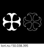 Cross monogram dokonstantinovsky Symbol of the Apostle anchor Hope sign Religious cross icon set white color vector illustration flat style simple image. Стоковая иллюстрация, агентство Ingram Publishing / Фотобанк Лори