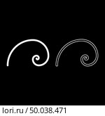 Spiral golden section Golden ratio proportion Fibonacci spiral icon set white color vector illustration flat style simple image. Стоковая иллюстрация, агентство Ingram Publishing / Фотобанк Лори