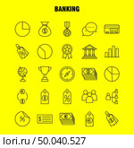 Banking Line Icon for Web, Print and Mobile UX/UI Kit. Such as: Achievement, Award, First, Medal, Prize, Achievement, Award, First, Pictogram Pack. - Vector. Стоковая иллюстрация, агентство Ingram Publishing / Фотобанк Лори
