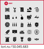 Army Solid Glyph Icons Set For Infographics, Mobile UX/UI Kit And Print Design. Include: Monitor, Badge, Enforcement, Law, Army, Barbed Wire, French, Icon Set - Vector. Стоковая иллюстрация, агентство Ingram Publishing / Фотобанк Лори