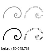 Spiral golden section Golden ratio proportion Fibonacci spiral icon set black grey color vector illustration flat style simple image. Стоковая иллюстрация, агентство Ingram Publishing / Фотобанк Лори