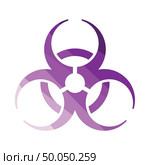 Biohazard icon. Flat color design. Vector illustration. Стоковая иллюстрация, агентство Ingram Publishing / Фотобанк Лори