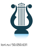 Lyre icon. Shadow reflection design. Vector illustration. Стоковая иллюстрация, агентство Ingram Publishing / Фотобанк Лори