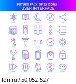 25 Blue and Pink Futuro User Interface  Icon Pack. Стоковая иллюстрация, агентство Ingram Publishing / Фотобанк Лори