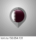 Map Navigation pointer with Qatar flag design vector. Стоковая иллюстрация, агентство Ingram Publishing / Фотобанк Лори